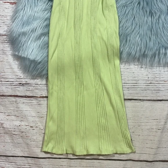 NSF Meadow Rib Dress Midi Dress in Limon - Picture 8 of 9